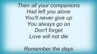 Deine Lakaien - Love Will Not Die Lyrics