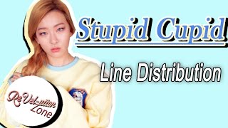 Red Velvet - Stupid Cupid Line Distribution