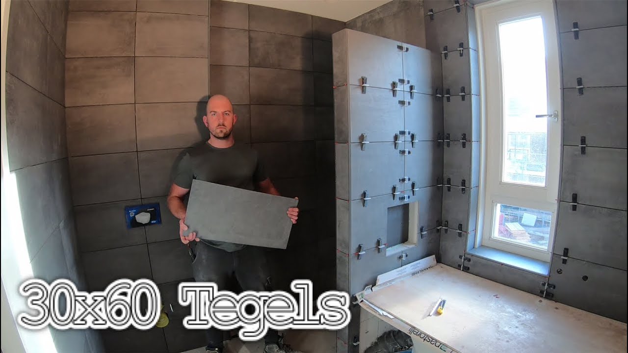 Wanden Tegelen met 30x60 Vloertegels.  Complete Badkamer Betegelen #2 Hoe tegel ik 30x60