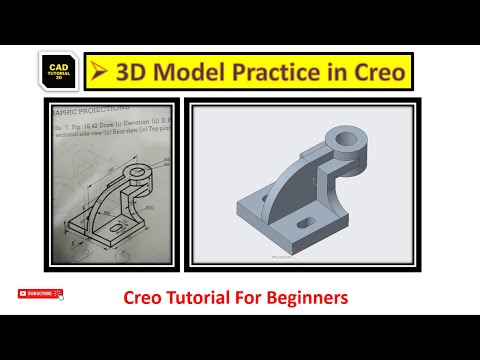 Creo Modeling Exercises Tutorial for Beginners | Creo Practice Exercises - 3