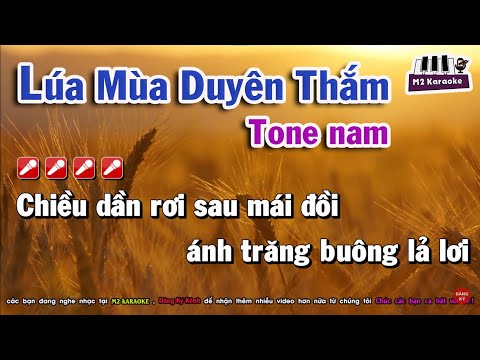 [Karaoke] Lúa Mùa Duyên Thắm | Tone Nam