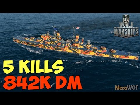 World of WarShips | NEPTUNE | 8 KILLS | 842K Damage - Replay 1080p 60 fps