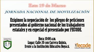 Jornada Nacional de Movilización Marzo 19 de 2015