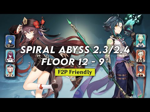 Hu Tao C0 & Xiao C0 (F2P Friendly Build) - Spiral Abyss 2.3/2.4, Floor 12 - 9* | Genshin Impact