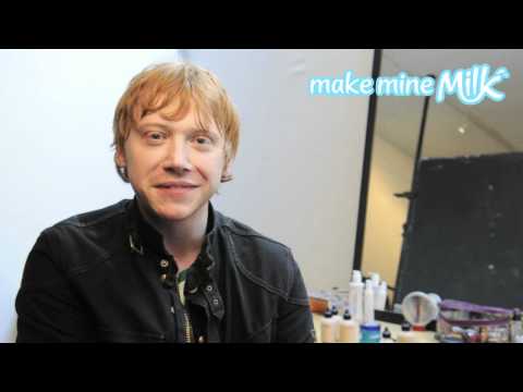 Who would Rupert Grint share his milkshake with?