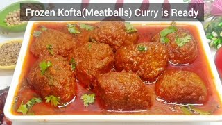 Frozen Meatballs Curry (Readymade Meatballs) 😋 By Habiba Fatima ka Kitchen 🥰