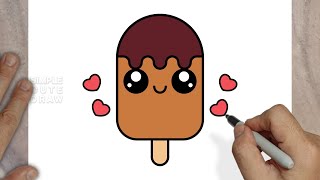 How to Draw a Cute Popsicle - Easy Drawing Tutorial for Kids & Beginners