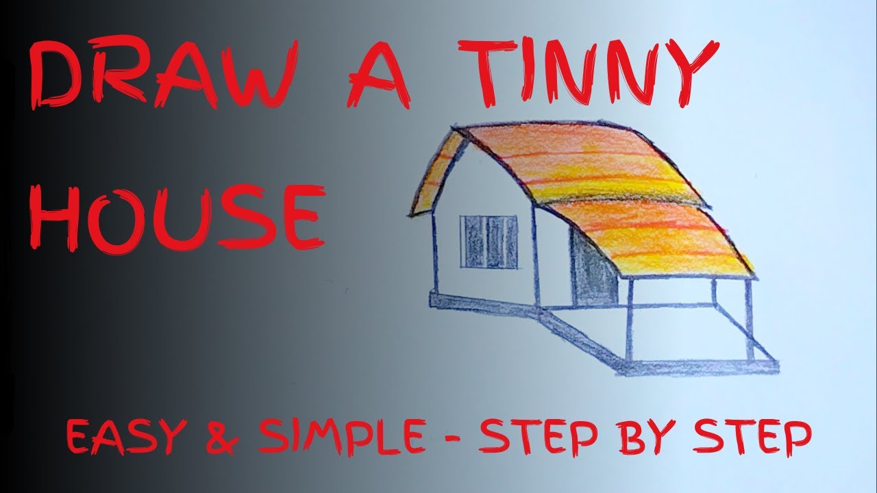 How to Draw A House, Easy Art Tutorial | Farmin Art