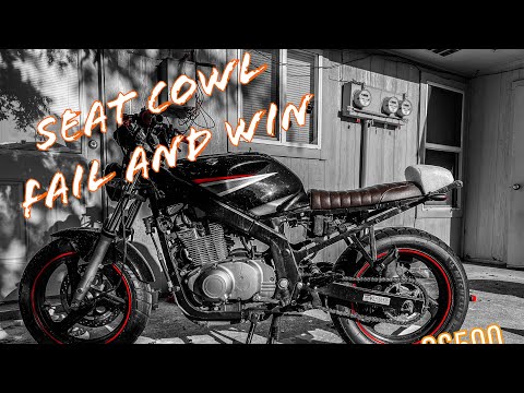 Custom cafe racer seat cowl