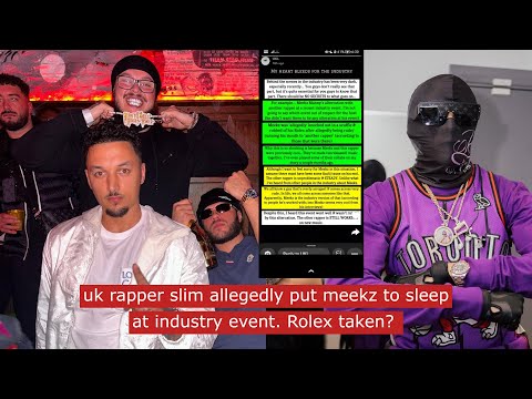 uk rapper slim allegedly put meekz to sleep at industry event? #music #meekz #ukdrill