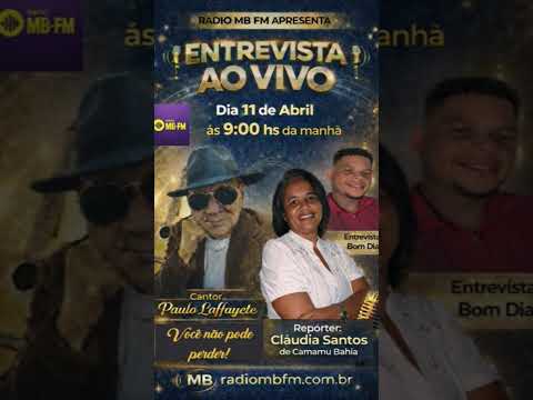 entrevista com cantor Paulo Lafayette repórter Cláudia Santos de Camamu Bahia