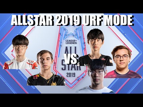 【URF】FAKER/CAPS VS  DOINB/AMBITION/AHAHACIK - ALLSTAR 2019 DAY1 URF MODE 【LOL】