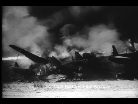 Historic Archival Stock Footage WWII - U.S. Army Tank Destroy Japanese War Planes