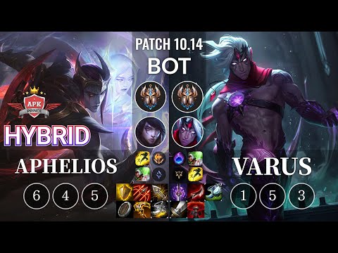 APK HyBrid Aphelios vs Varus Bot - KR Patch 10.14