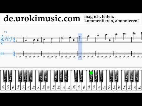 Klavier Lernen (rechte Hand) Demi Lovato - Tell Me You Love Me Tabulatur Teil#1 Übungen um-i995