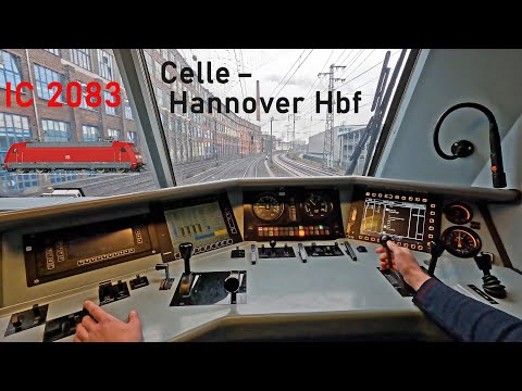 200 km/h auf der Hasenbahn | IC 2083 Celle - Hannover Hbf | Führerstandsmitfahrt | Baureihe 101 | 4K