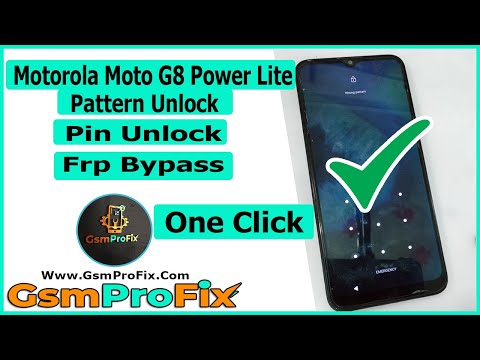 Moto G8 Power Lite Pattern Pin Unlock All Lock Unlock