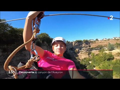 Tyrolienne au-dessus du canyon de Bozouls, 