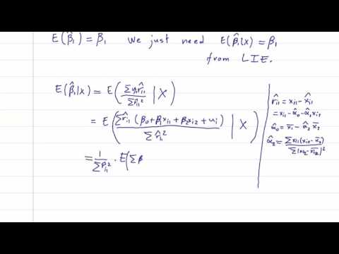 ECO375F - 3.2 - Multiple Linear Regression: Unbiasedness