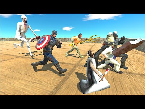 Scp 096 vs Marvel and Monster Death Run - Animal Revolt Battle Simulator