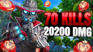 Bloodhound 70 Kills and 20,200 Damage Gameplay Wins - Apex Legends