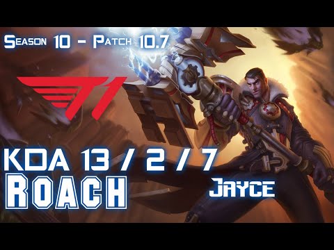 T1 Roach JAYCE vs GAREN Top - Patch 10.7 KR Ranked