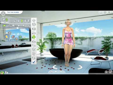 sims4 cc download blonde female Tess Van Leeuwen by Bonita100 Cas Video Preview