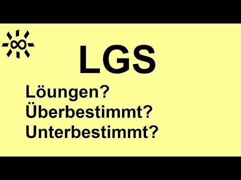 Lineare Gleichungssysteme überbestimmte und unterbestimmte Systeme
