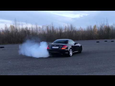 Donuts In Mercedes SLK 55 AMG / Instant Burnout!