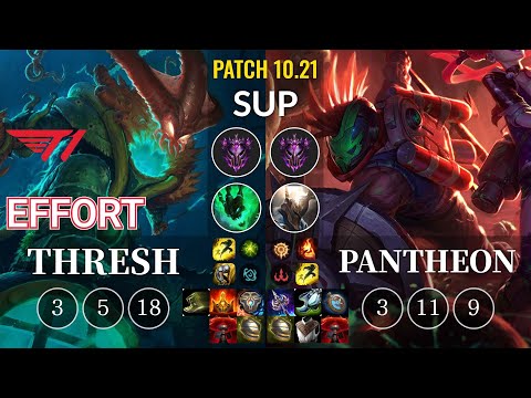 T1 Effort Thresh vs Pantheon Sup - KR Patch 10.21