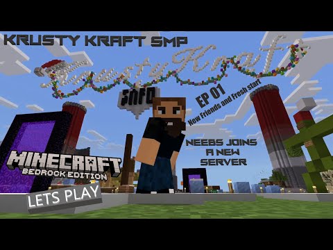 New Friends, New Start - KrustyKraft SMP EP 01 - Minecraft Bedrock
