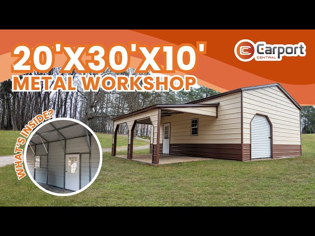 20’ x 30’ x 10’ Metal Workshop