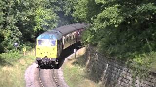 preview picture of video 'British Rail 31128 powering around Beck Hole on the North Yorkshire Moors Railway'