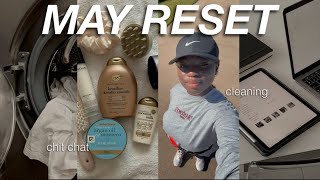 MAY RESET 🌺 | chit chat, hair routine, cleaning apt, setting goals