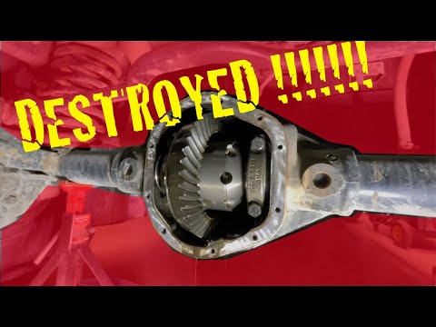 The Jeep JKU D44 Rear Differential and ARB Air Locker is Destroyed
