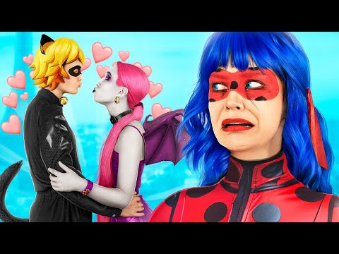 The Vampire Stole Ladybug's Boyfriend! / Vampire Tattoo Studio for Superheroes