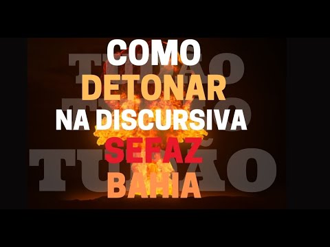 COMO DETONAR NA PROVA DISCURSIVA - FGV - SEFAZ BA - PROFESSOR TUDÃO - DICAS - CURSO AVANÇADO