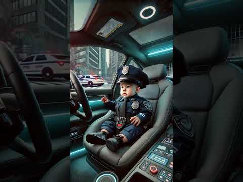 Baby Cop on Duty: The Cutest Officer in Town! #cutebabies #police  #babypolice #adorablebabies
