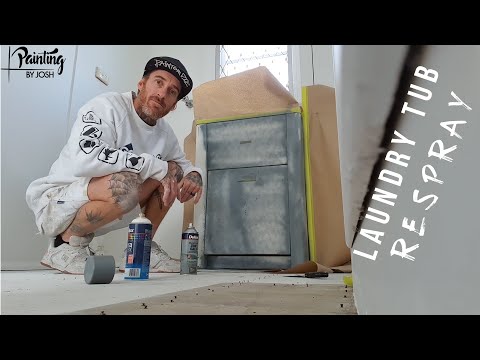 (DIY) HOW TO SPRAY LAUNDRY TUB