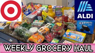 Weekly Grocery Haul Family Of 4 | ALDI and Target Grocery Finds