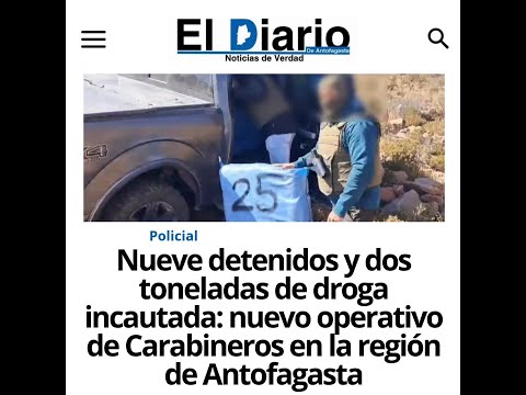 Nueve detenidos en nuevo operativo policial en la región de Antofagasta
