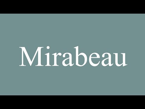 How to Pronounce ''Mirabeau'' Correctly in French