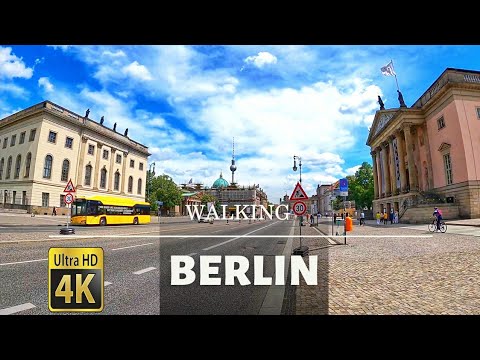 Paseo por Unter den Linden en Berlín. Berlín a pie. Visita en línea a Berlín. Alemania Caminando.