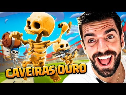 Testei as NOVAS caveiras de OURO NO CLASH ROYALE!