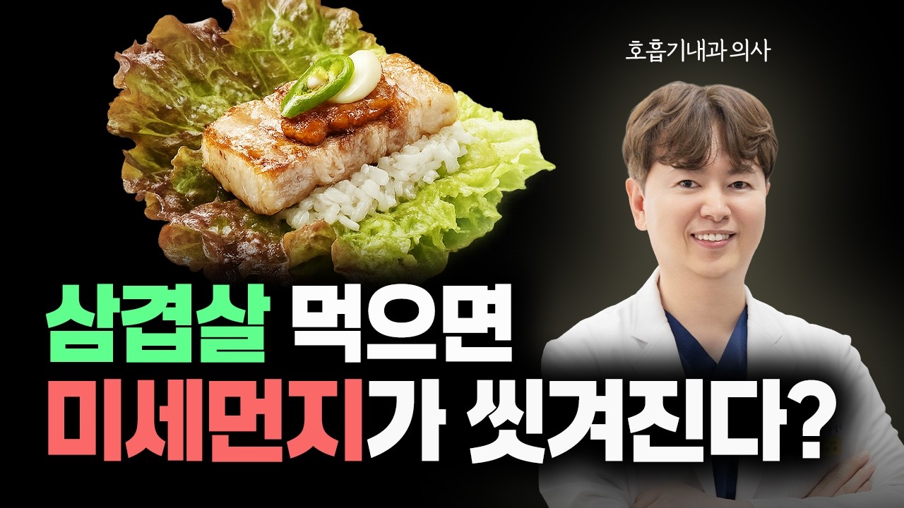 삼겹살 먹으면 폐 속 미세먼지가 씻겨진다? 30년차 호흡기 전문의가 팩트체크해드립니다!