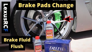 How to change Lexus RCF Brake Pads and Brake Fluid Flush