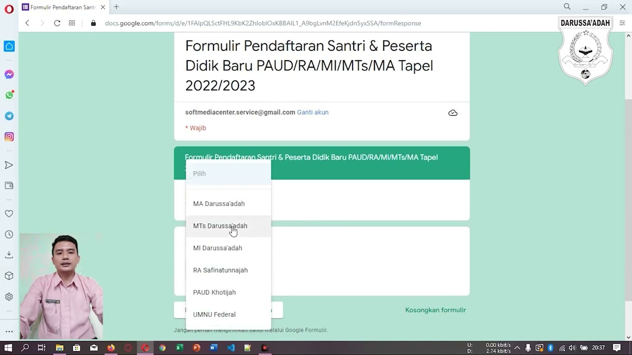 TUTORIAL PENDAFTARAN PPDB ONLINE YAKPI DARUSSA'ADAH PETANAHAN KEBUMEN TAHUN PELAJARAN 2022 - 2023