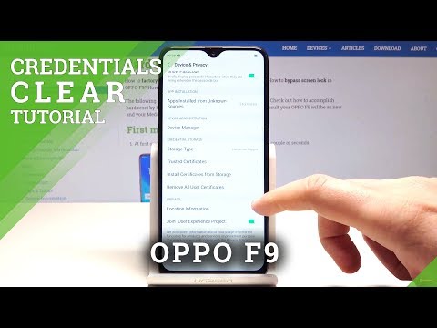 How to Clear Credentials in OPPO F9 - Delete Certificates