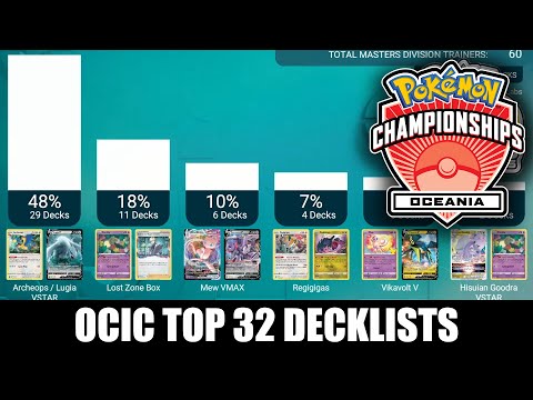 Top 32 Decklists from OCIC Review - Lost Box, Lugia, Mew Decks (Pokemon TCG)