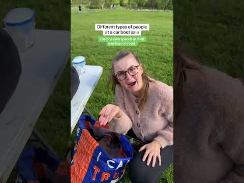 Different types of people at a car boot sale 😂#shorts